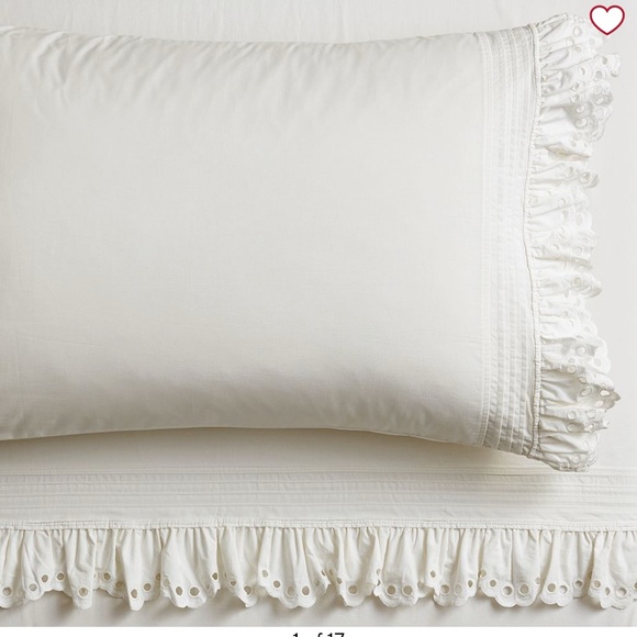 LoveShackFancy Eyelet Ruffle Sheet Set - Picture 1 of 9